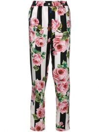 Dolce  amp  Gabbana Floral Print Trousers   at Farfetch